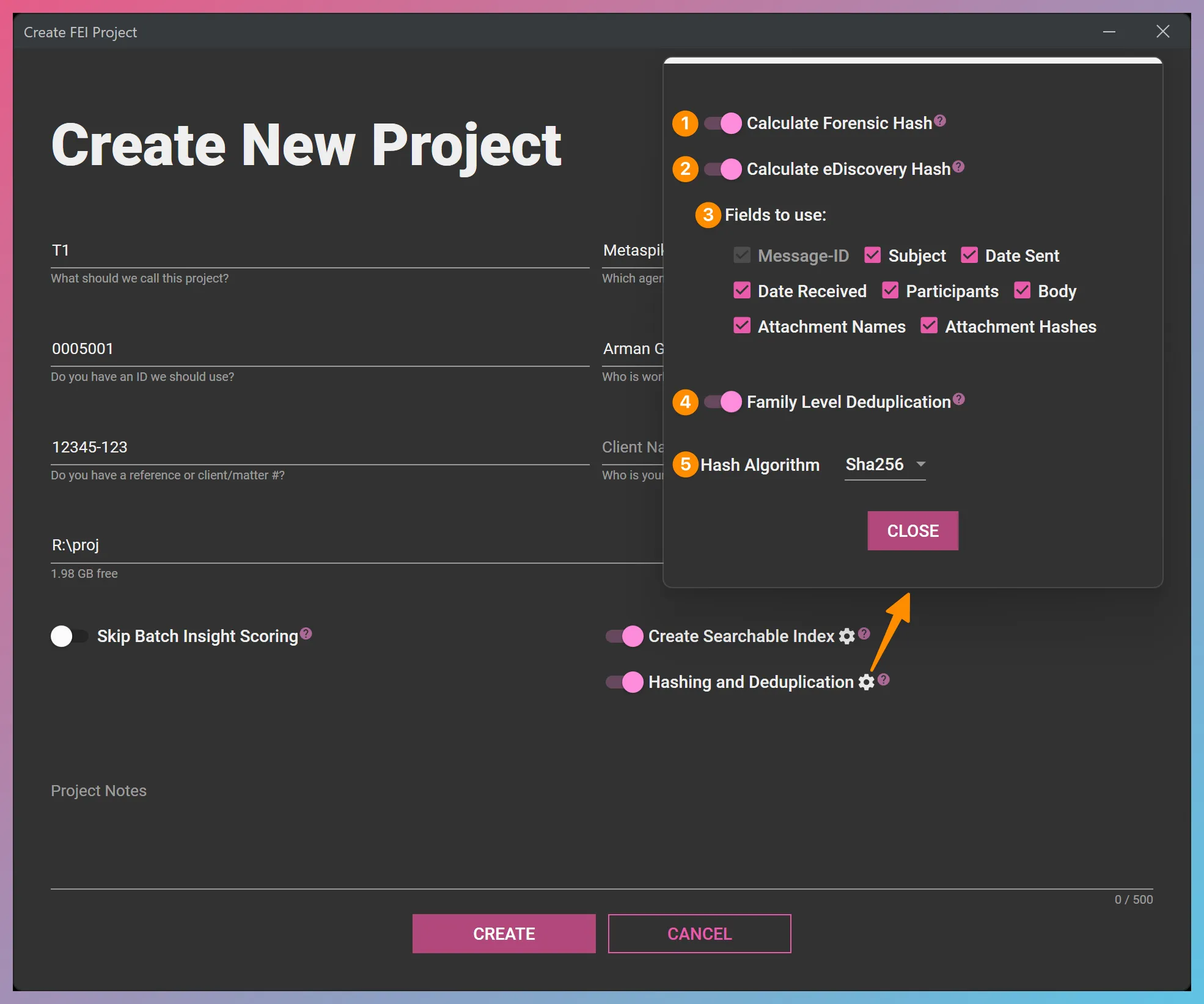 Configure Hashing and Deduplication