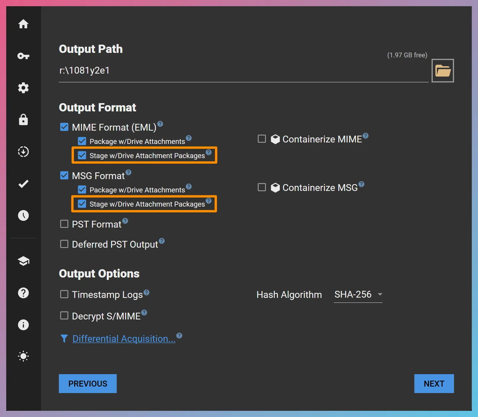 Drive Attachment Staging