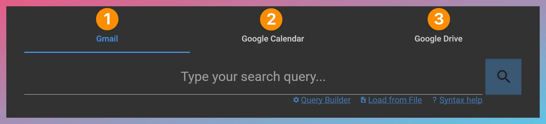 Google In-place Search Tabs